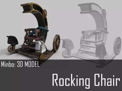 Minbo Rocking Chair Low-poly 3D model