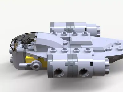 Lego Razor Crest Low-poly 3D model