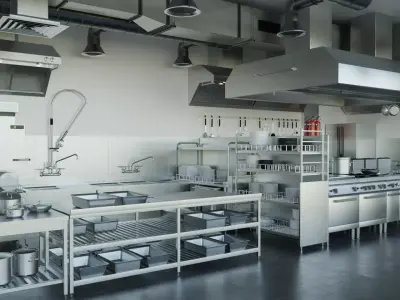 Commercial Kitchen v3 3D model