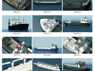 Dosch 3D - Freight Ships 3D model