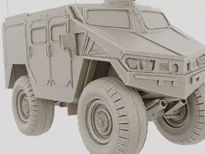 Military Armored Command Vehicle for 3D print 3D model