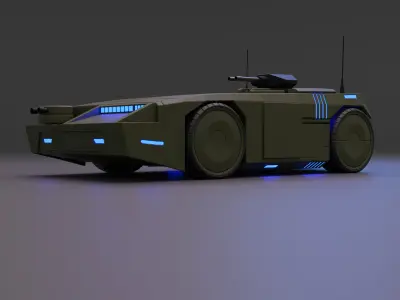 military vehicle Low-poly 3D model