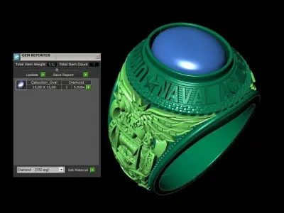 RING ARMY USA 3D print model purchase
