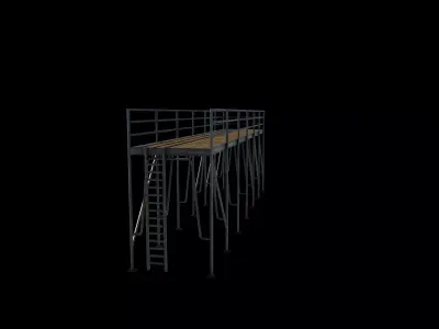 wooden Scaffolding 2 3D model