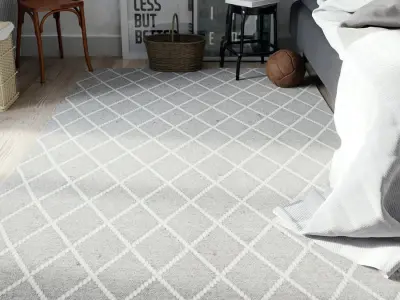  Diamond Designer Rug Model, Pale Grey 