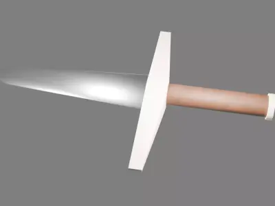 Stylized Fantasy Dagger Low Poly Low-poly 3D model