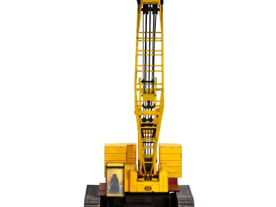 Crawler Crane Construction Vehicle Low-poly 3D model