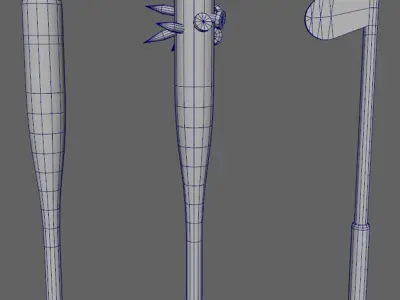 Low Poly Weapon Pack - 15 Pieces Low-poly 3D model