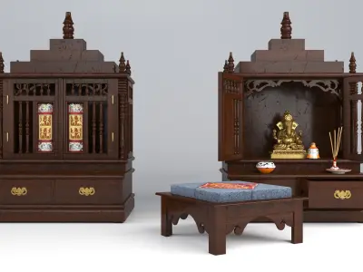 AAKRITI TEAKWOOK MANDIR TEMPLE 3D model