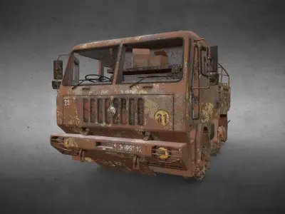 Abandoned Truck Version 1 Low-poly 3D model
