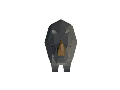 Low Poly Rhino Free low-poly 3D model
