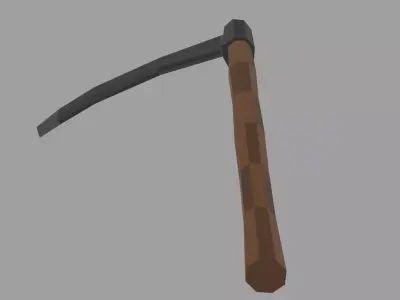 Low Poly Stylized Scythe Game Ready Low-poly 3D model