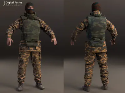 Russian uniform pack 3D model