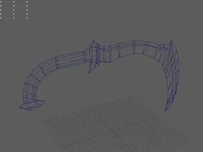 Obsidian Sickle Low-poly 3D model