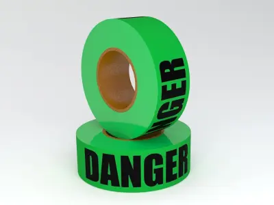 DANGER Tape Green 3D model