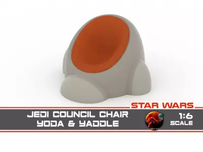 Jedi Council Room Chair Yoda 1-6 Scale Hottoys 3D print model
