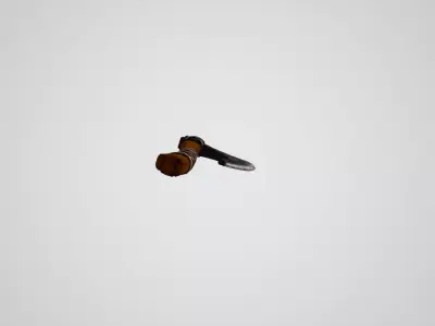 Viking axe Low-poly 3D model 10