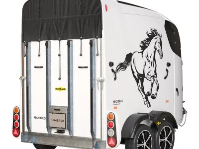 Humbaur Maximus horse trailer 3D model
