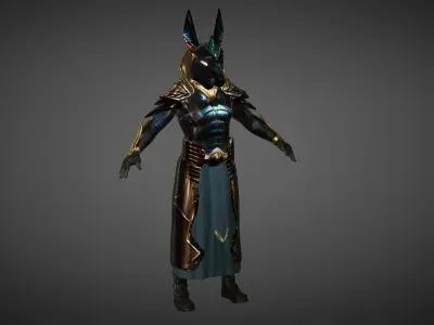 Anubis Low-poly 3D model