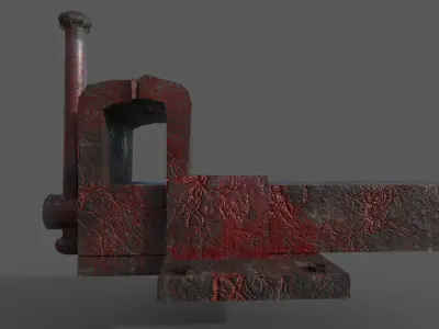 Grim Grip Butcher Leg Clamp for Slaughter Table Low-poly 3D model