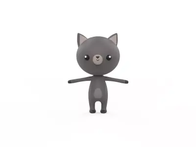 Stylized Character 001 Ratel Low-poly 3D model