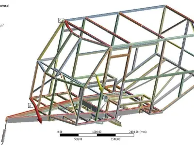 Camper frame Free 3D model