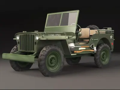 Jepp willys - military car 3D model