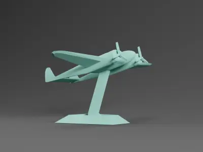 Fokker G-1 Plane 3D print model
