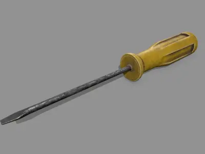 screwdriver Low-poly 3D model 23