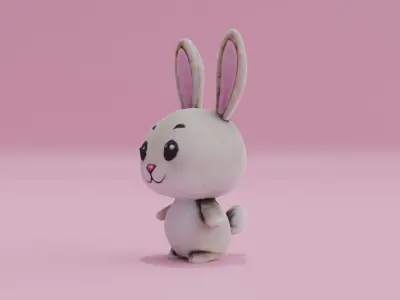 Bunny Rabbit Cute Easter Toy Low-poly 3D model