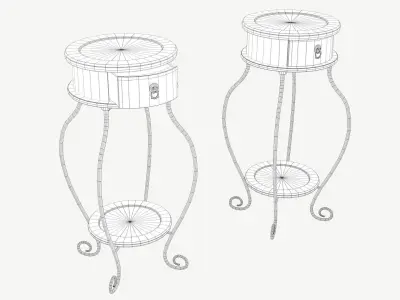 Antique Vase Stand  Low-poly 3D model
