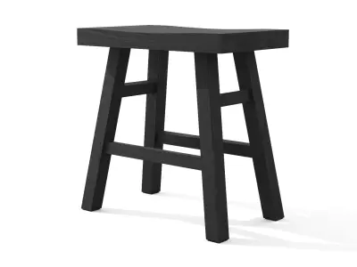 Leiden Charcoal Stool Low-poly 3D model