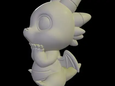 Shocked Baby Dragon 3D print model