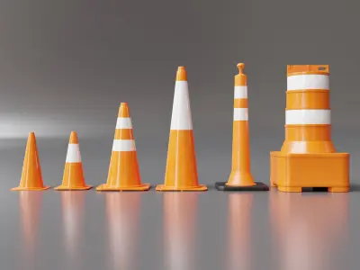 Cones Pack 005 3D model