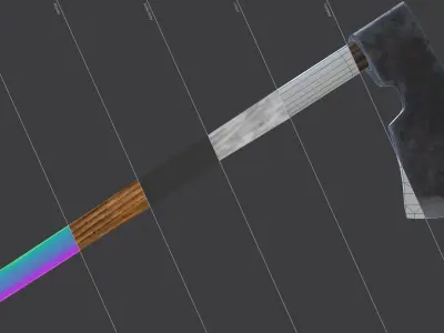Medieval Axe Low-poly 3D model purchase