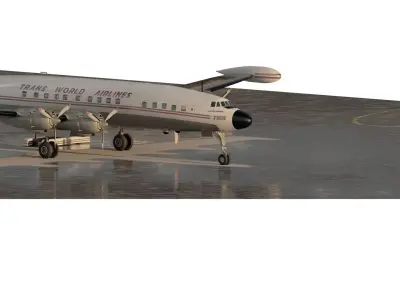 Lockheed L-1049G Super Constellation 1950s 3D model