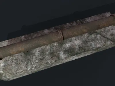 Binocular lowpoly Game  model  Low-poly 3D model
