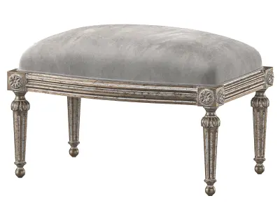 ebanista baladin bench and pouf 3D model