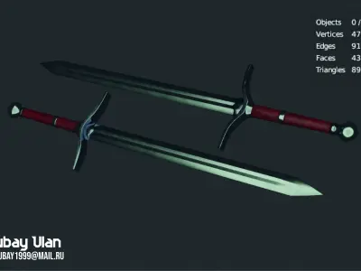 My Old Swords from summer 2020 reforged in winter 2022 Free 3D model