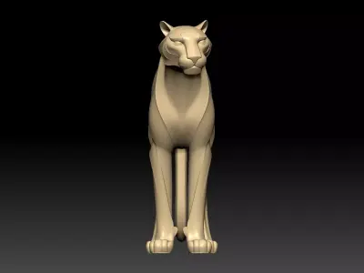 The Tiger Sculpture 3D model