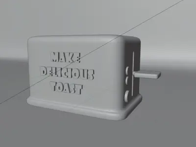 Simple toaster  3D model