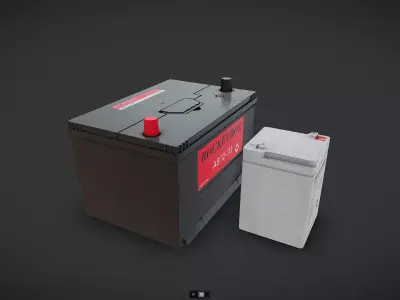 Korean Car Battery Low-poly 3D model