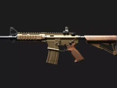 Modern Assault Rifle 3D model