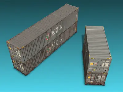 Shipping Container 12 Low-poly 3D model
