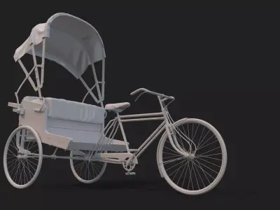 Bicycle rickshaw 3D model