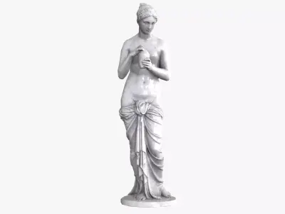 Psyche Statue - Marble Low-poly 3D model