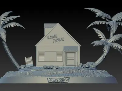 BASE KAME HOME - DRAGON BALL - SPLIT PART 3D print model