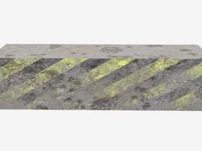 Concrete Barriers Low-poly 3D model buy