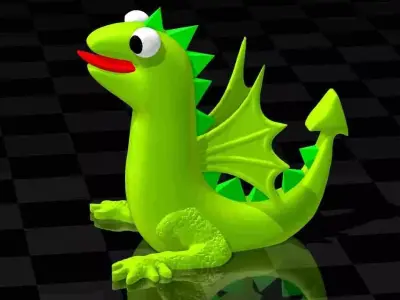 friendly dragon - peppa pig cartoon series 3D model