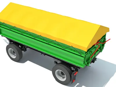 Farm Trailer 3D model